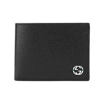 GUCCI Interlocked Gg Bifold Wallet Black/Green