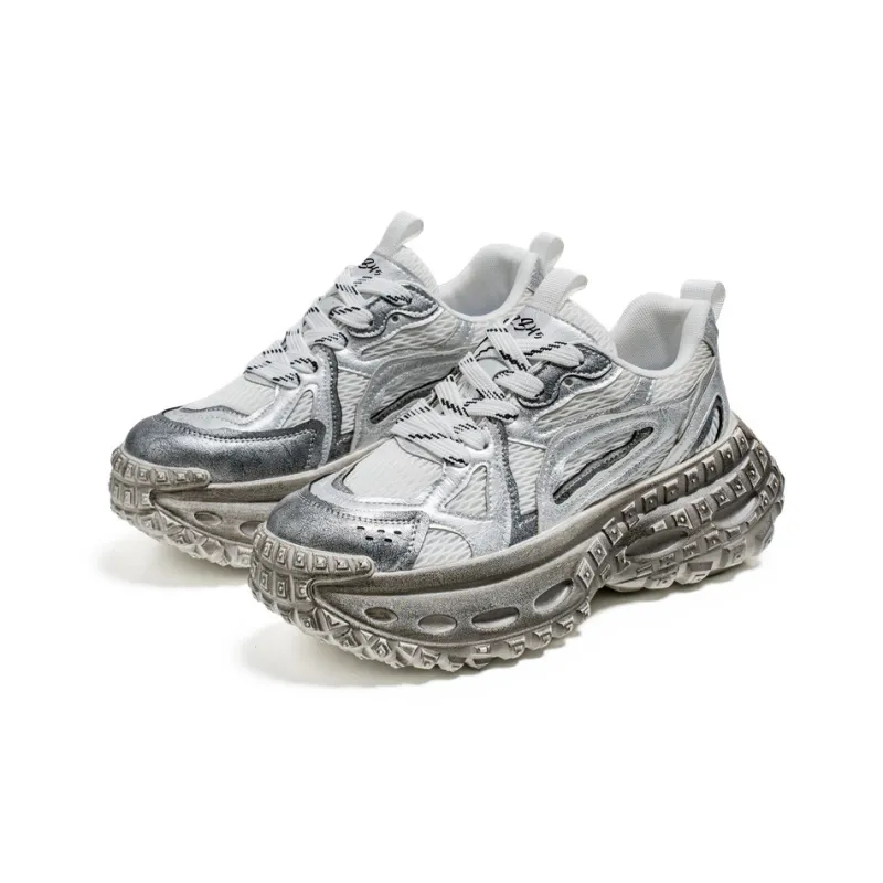 12345 Breathable Lightweight Height Increasing Low-Top Chunky Sneakers Men's-10