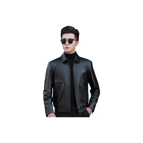 FORTEI Leather Jacket Men's Black