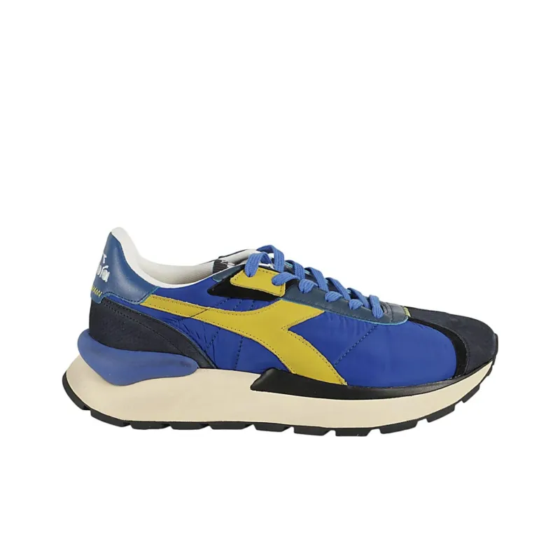 Diadora Heritage Anti-Slip Wear-Resistant Low-Top Casual Running Shoes Men's Blue Black White-1