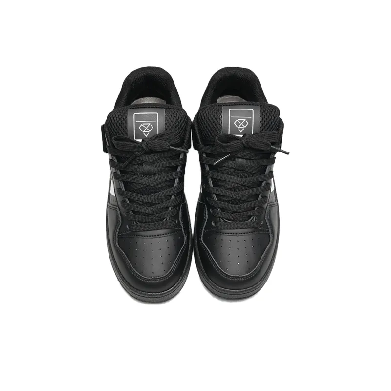 Circle Small Coverage Lightweight Breathable Height Increasing Low Top Skateboard Shoes Unisex-10