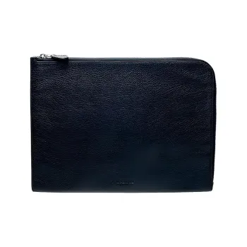 COACH Leather Clutch Briefcase Large Size Men's Black