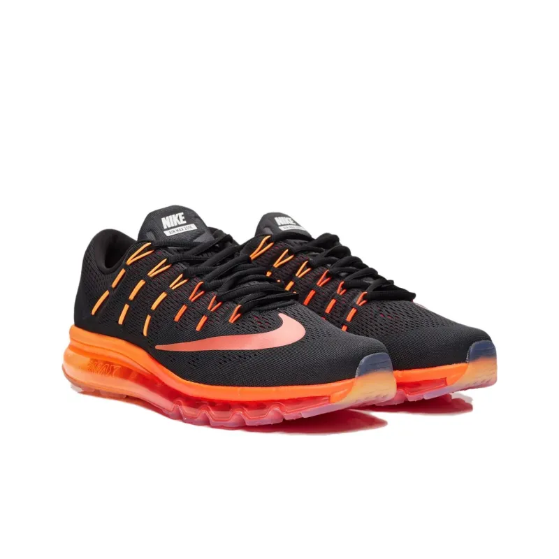 Nike Air Max 2016 Shock Absorbers With Slip Resistant Features Low Top Running Shoes Men's Black-1