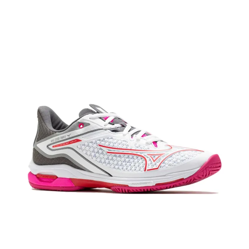 Mizuno Women's Wave Exceed Tour 6 AC 'White Radiant Red'-2