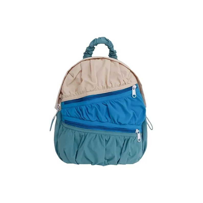Parker Bear Composite Cloth Backpack Regular Unisex Purple/Blue/Beige-4