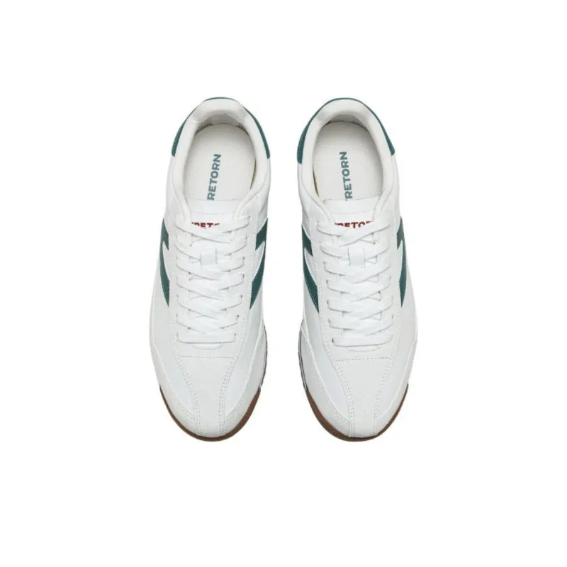 TRETORN Low Top Casual Shoes Unisex White Green-3