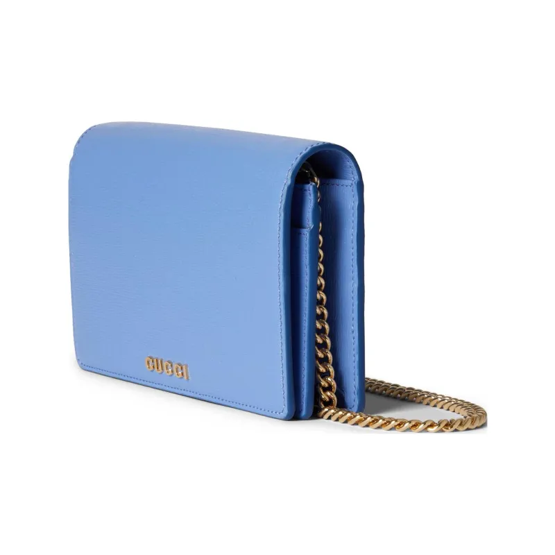 GUCCI Leather Shoulder Bag, Crossbody Bag, Wallet Women's Light Purple-1