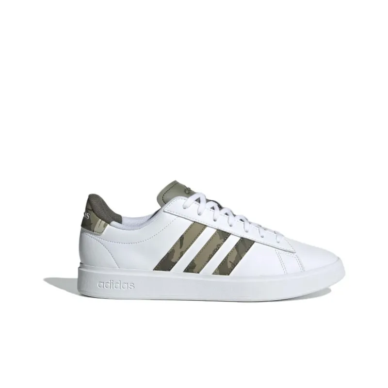Adidas GRAND COURT 2.0 Slip Resistant Low Top Skateboard Shoes Men's White Green-1