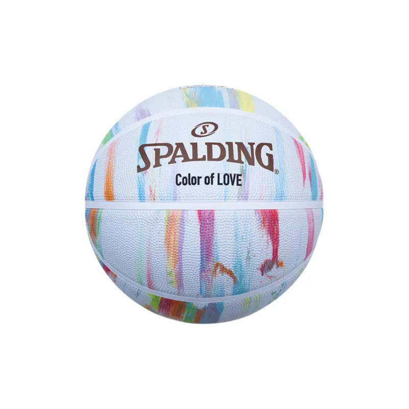 SPALDING Trend Series Rubber Basketball White Size 7 Training-0