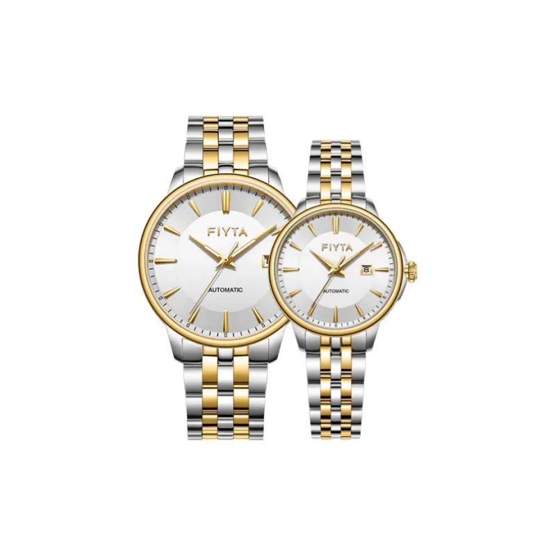 Fiyta Core Series Automatic Mechanical Movement Stainless Steel Strap Watch Unisex White Dial-0