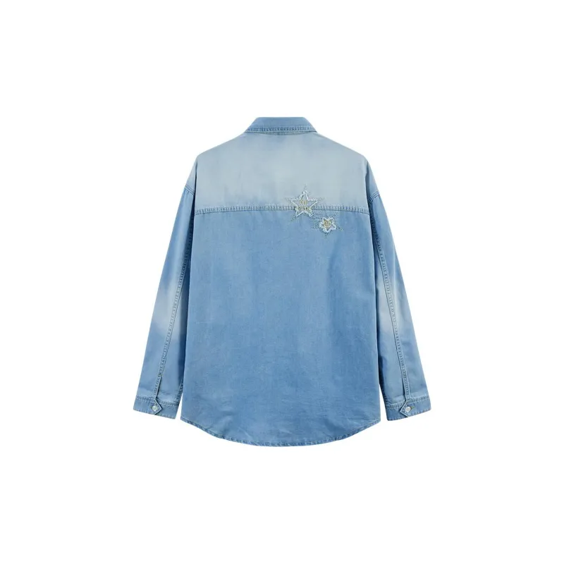 ONIARAI Shirts Men Denim Blue 72-1