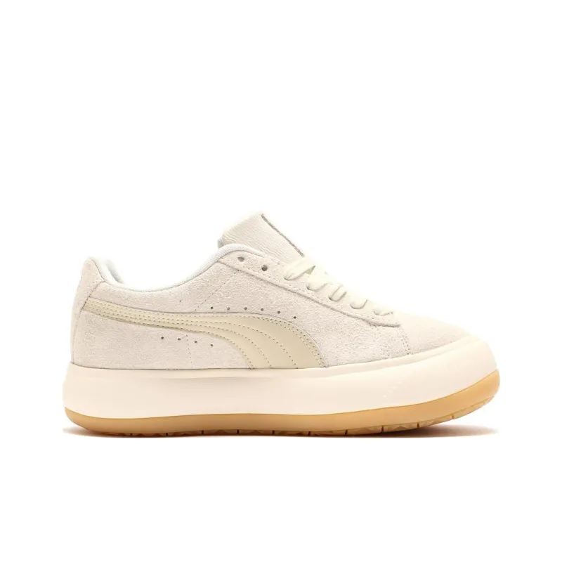 PUMA Suede Mayu Thrifted Durable Breathable Low-Top Skateboard Shoes Women's Beige-1
