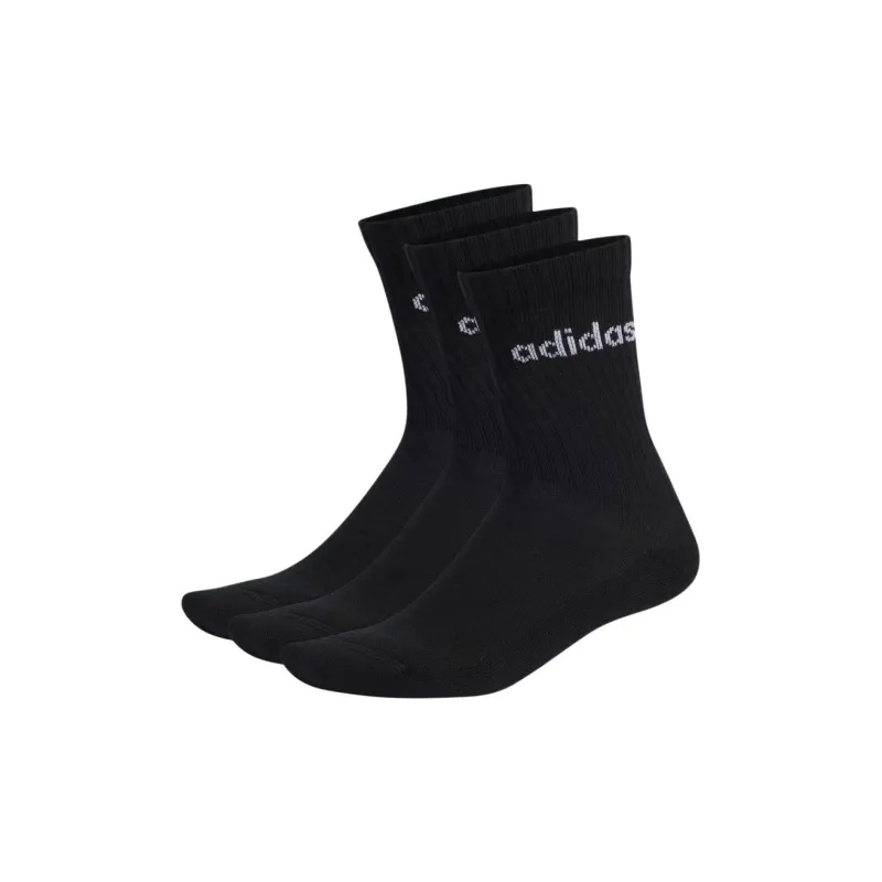 Adidas Mid Calf Socks Unisex 3 Pack Black-0