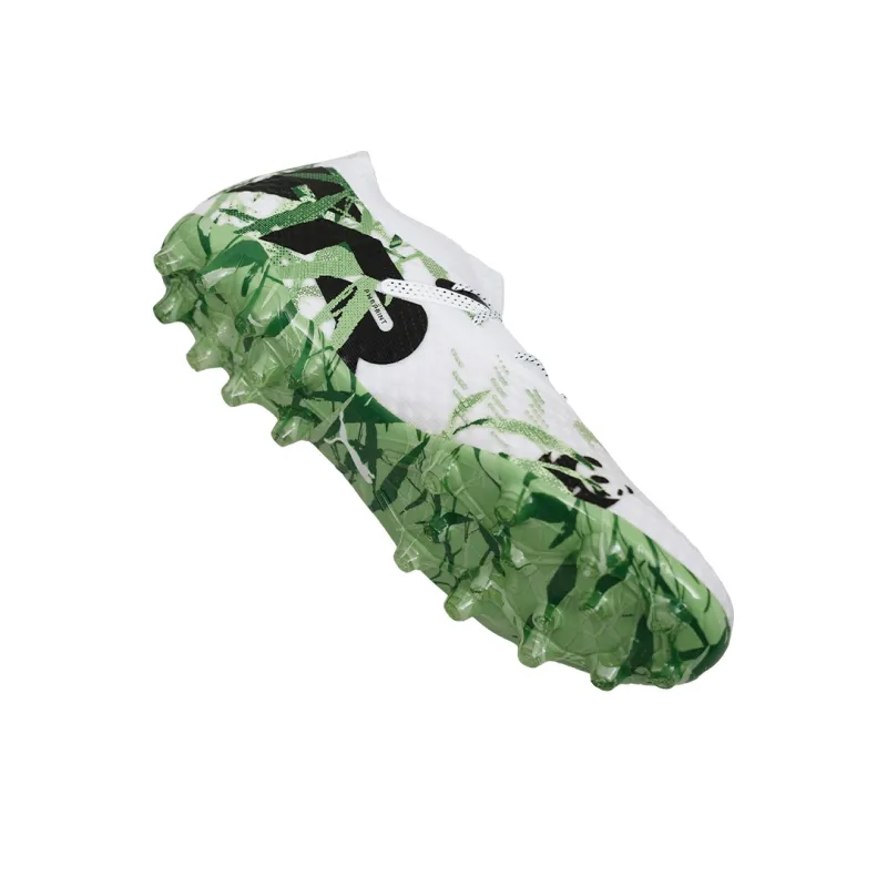PUMA FUTURE 7 MG Rubber Short Studs Firm Ground Artificial Ground Support Soccer Shoes Unisex White Green-4