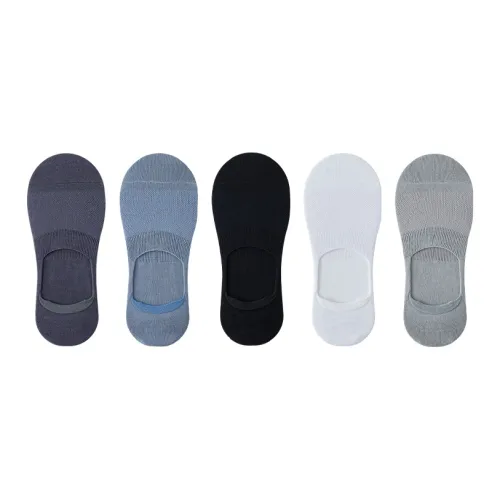 MIIOW No Show Socks Men's 5 Pack Mixed Color