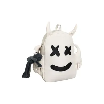 BAODIDAISHU Nylon Backpack Regular Unisex White/Black