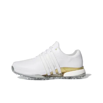 Adidas Tour360 Anti-Slip Wear-Resistant Low-Top Golf Shoes Men's White Gold