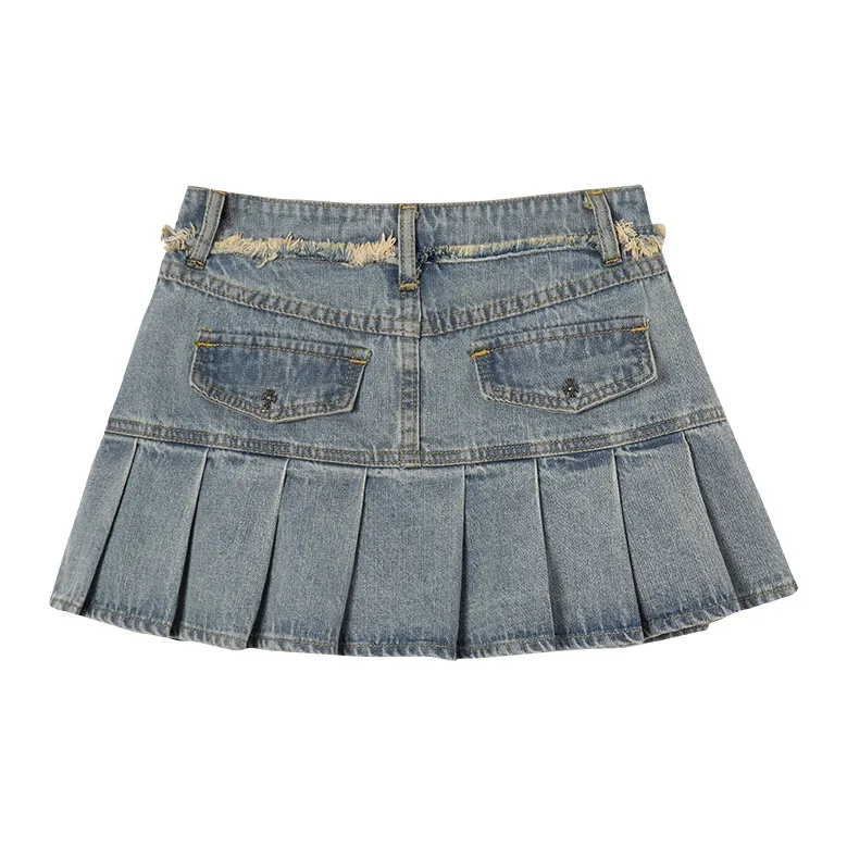 EPTISON WOMAN Denim Short Skirts Women's Denim Blue-1