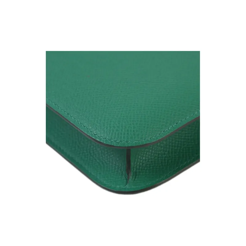 HERMES Constance Epsom Leather Shoulder Bag Crossbody Bag Women's U4 Vert Vertigo Iridescent Green/Velour Green-12
