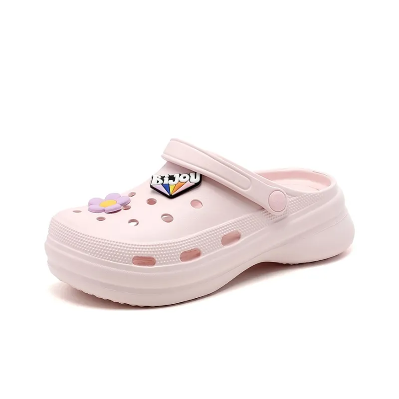 OUBT Sweet Style Closed Toe Half Slippers Fashion Beach Clogs Women's-8