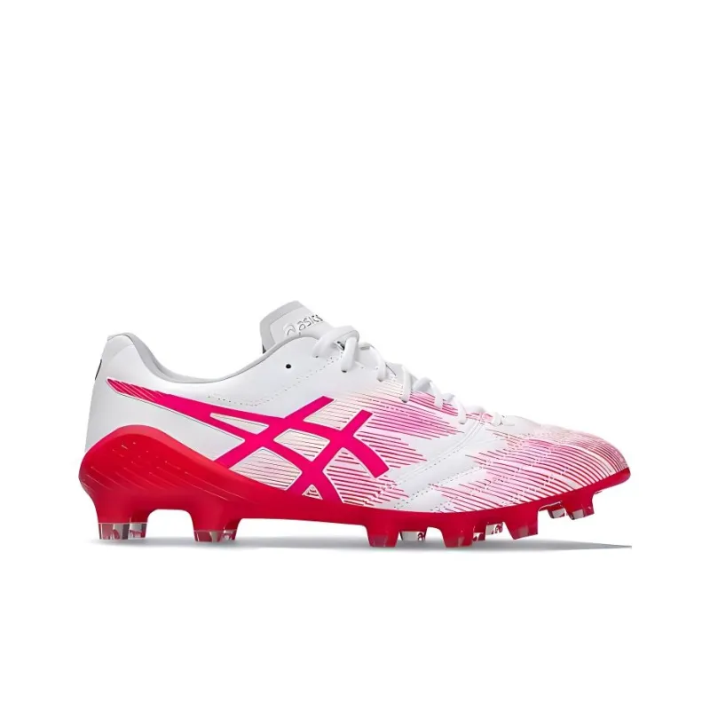 Asics DS LIGHT X FLY 5 AG Rubber Short Studs Cushioning Anti Slip And Wear Resistant Soccer Shoes Men's Pink White-1
