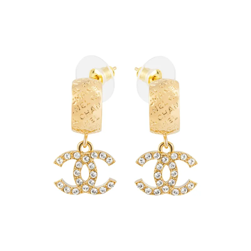 CHANEL Pearl Earrings Women's Gold And Crystal-0