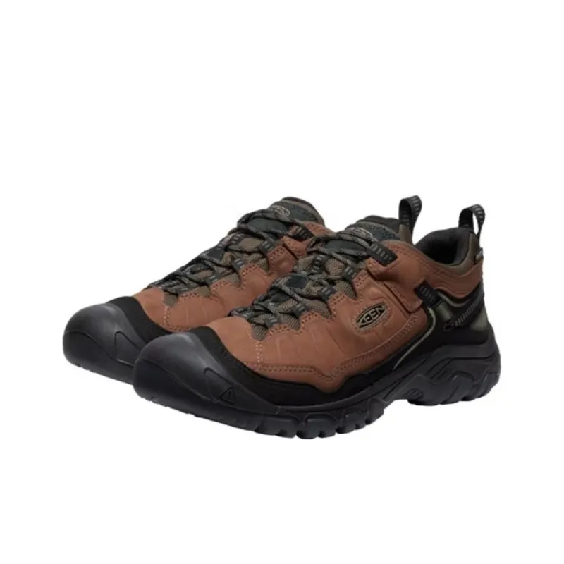 KEEN Targhee IV Cushioning Anti Slip And Wear Resistant Coverage Low Top Trekking Shoes Men's Brown Black-2