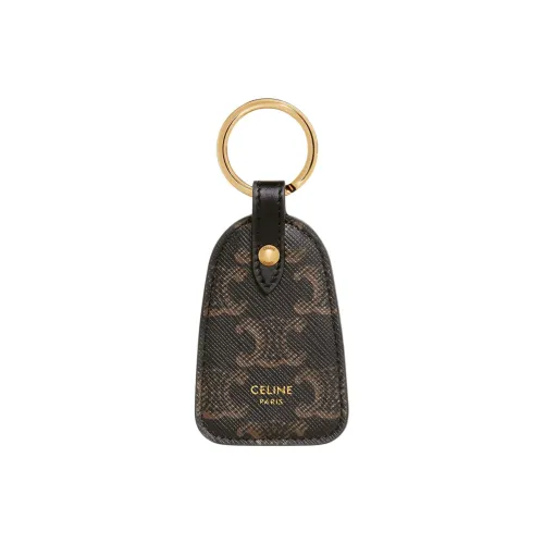 CELINE Calfskin Keychains Women's Brown