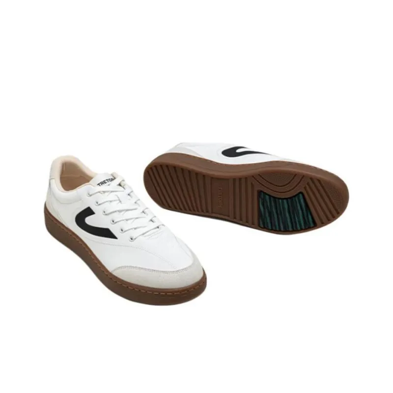 TRETORN Low Top Skateboard Shoes Unisex White Brown-5