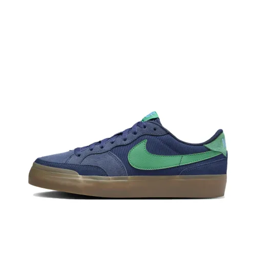 Nike SB Zoom Pogo Skateboard Shoes Women's Low-Top Blue/Green