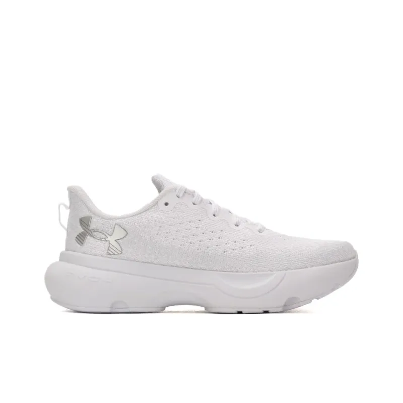 Under Armour Infinite 1 Cushioned Anti Slip Wear Resistant Breathable Lightweight Low Top Running Shoes Women's White-1