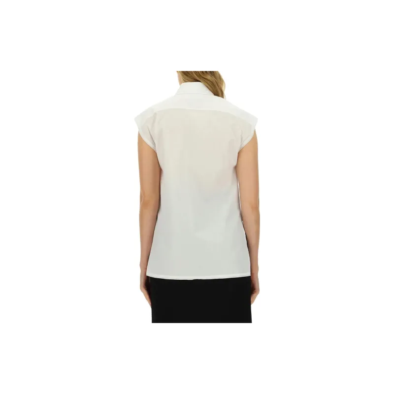 Victoria Beckham High Low Hem Sleeveless Shirt-1