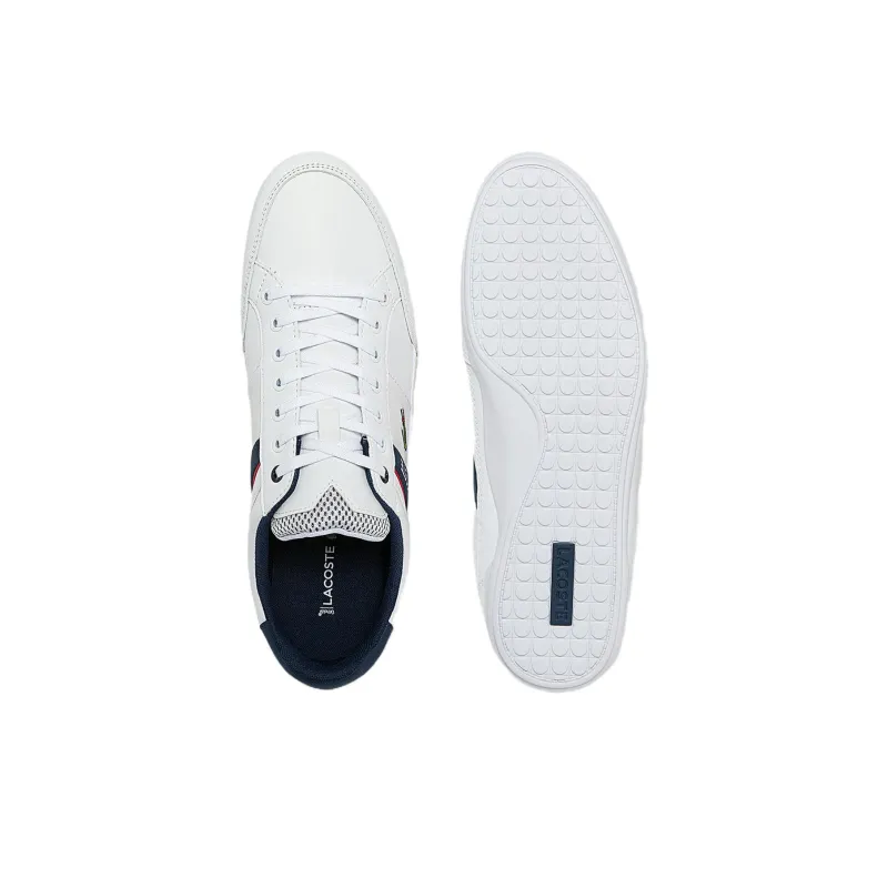 LACOSTE Chaymon Low-Top Skateboard Shoes Men's White-3