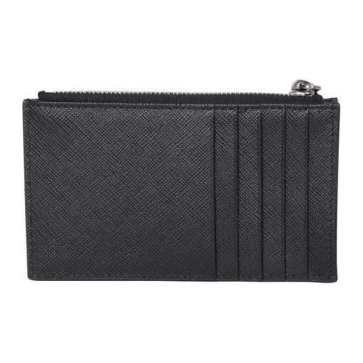 PRADA Saffiano Leather Wallet Men's Black-1