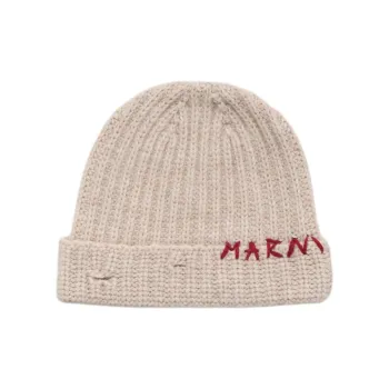 MARNI Logo-embroidered Beanie