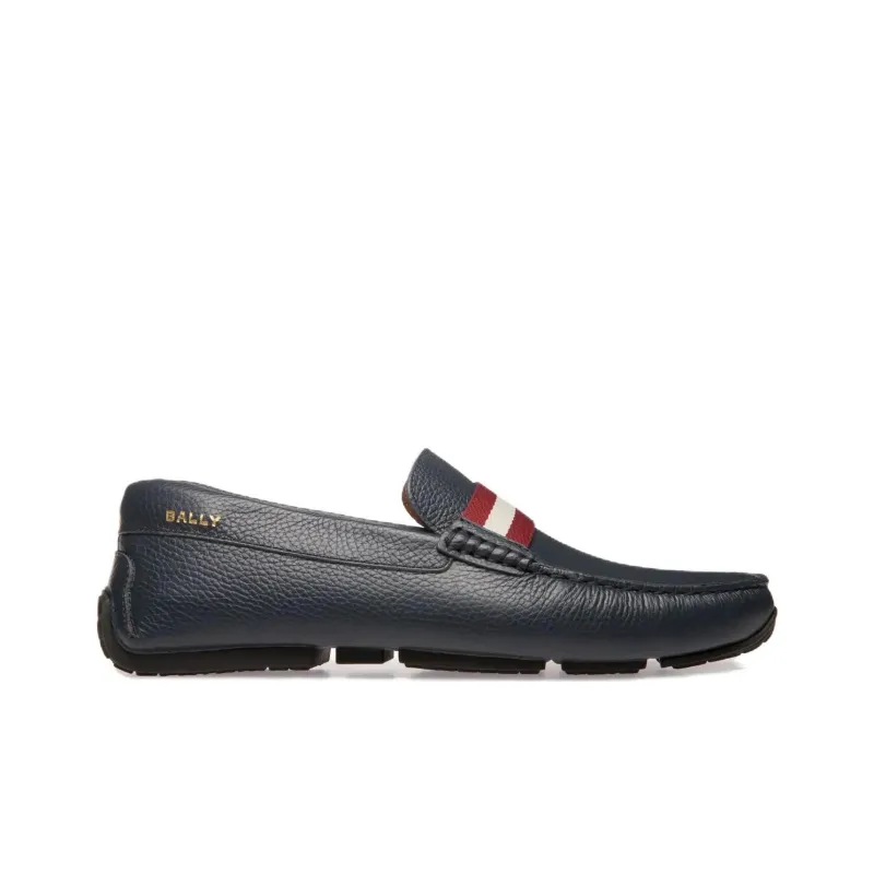 BALLY Logo-print Leather Loafers-1