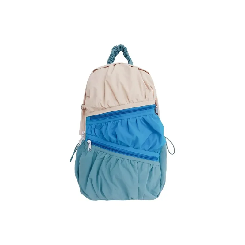 Parker Bear Composite Cloth Backpack Regular Unisex Purple/Blue/Beige-3