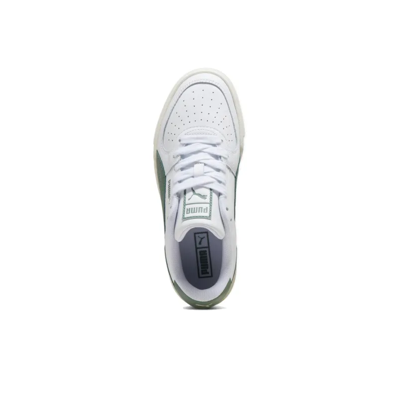 PUMA Ca Pro Anti Slip And Wear Resistant Breathable Low Top Skateboard Shoes Unisex White Green-3