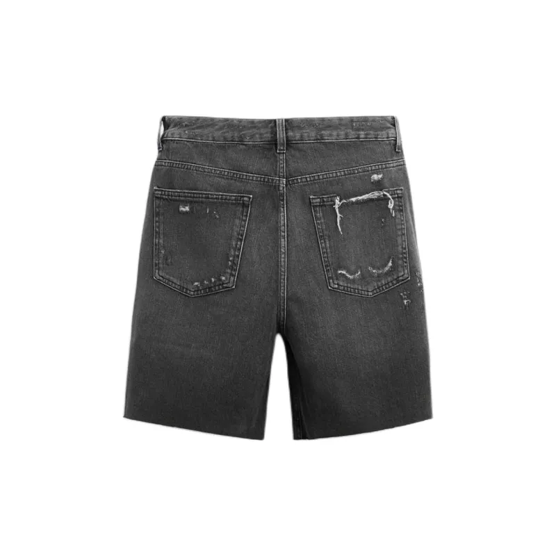 ZARA Denim Shorts Men Black-1