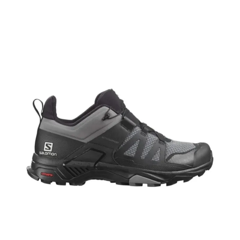 SALOMON X Ultra 4 Cushioning Anti Slip And Wear Resistant Low Top Running Shoes Men's Black Gray-1