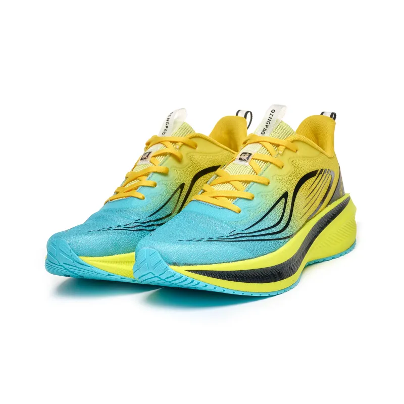 Qing Pao Running Shoes Men Low Top Green-2