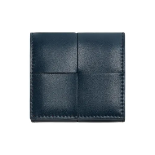 Bottega Veneta Calfskin Coin Purse Men's Dark Blue