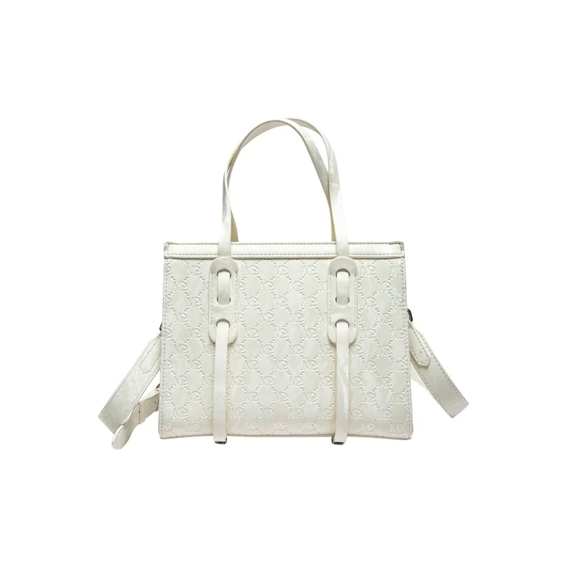 MQ Artificial Leather Tote Handbag Regular Women's Milk White-3
