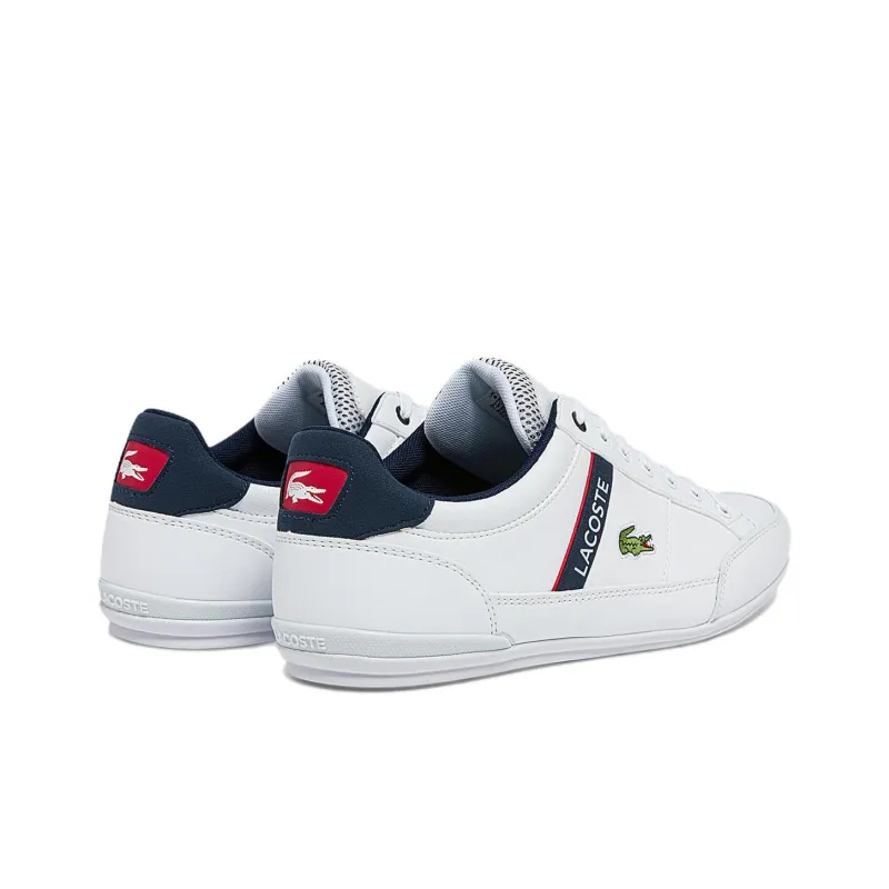 LACOSTE Chaymon Low-Top Skateboard Shoes Men's White-4