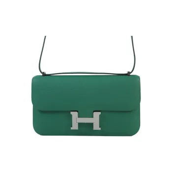 HERMES Constance Epsom Leather Shoulder Bag Crossbody Bag Women's U4 Vert Vertigo Iridescent Green/Velour Green