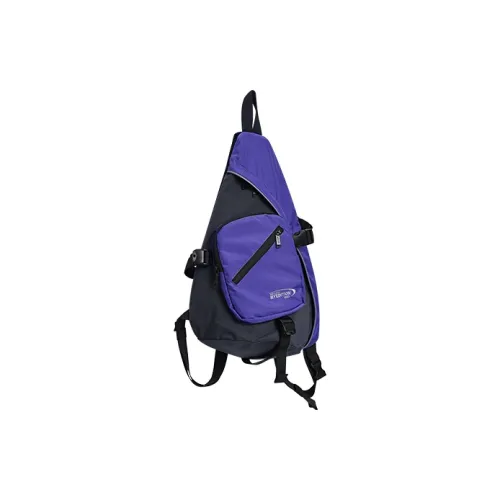 MYEDITION Polyester Bow And Arrow Bag Hobo Bag Cycling Bag Crossbody Bag Small Size Unisex Black/Purple