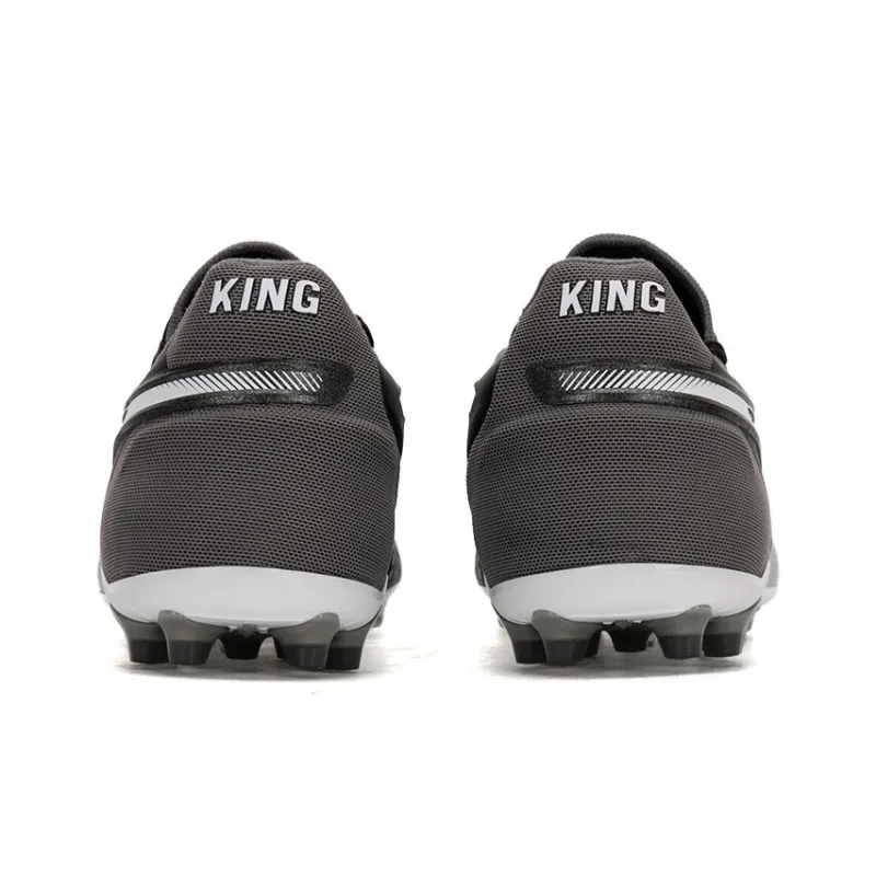 PUMA King Ultimate MG Rubber Short Studs Artificial Ground Anti-Slip Wear-Resistant Soccer Shoes Men's Black Gray-2