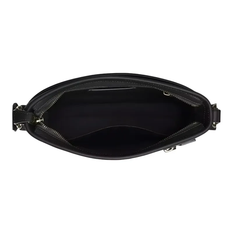 COACH Refined Pebble Leather With Smooth Calfskin Shoulder Bag, Crossbody Bag Medium Size Men's Black-3