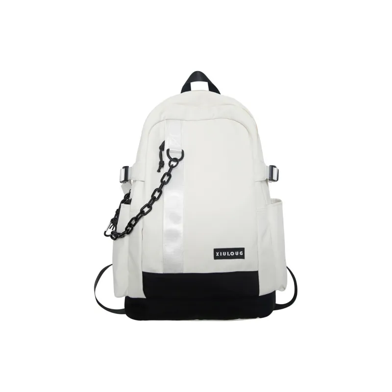 GEERDUN Nylon Backpack Unisex Black/White/Blue/Green-3