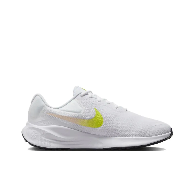 Nike REVOLUTION 7 Anti Slip Wear Resistant Low Top Casual Running Shoes Women's White Yellow-1